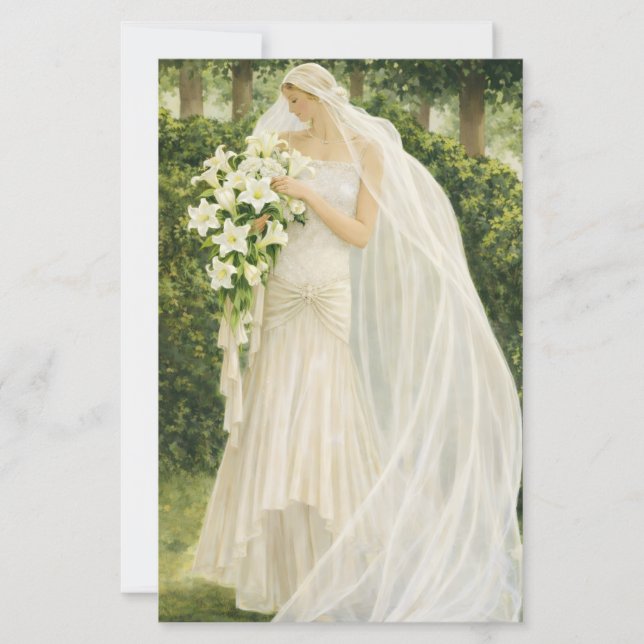 Vintage Bride budget invitation (Front)