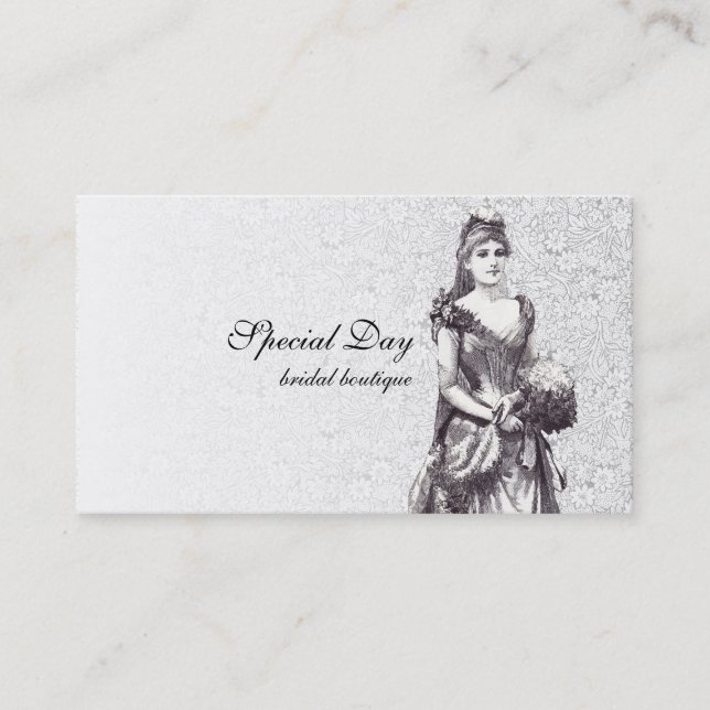 Vintage Bride Business Card (Front)