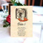 Vintage Bride Groom Illustration Rustic Wedding Table Number<br><div class="desc">This vintage retro comic-themed wedding invitation is suitable for a modern wedding. The old minimalist design features Vintage Bride Groom Illustration Rustic Wedding Table Number</div>