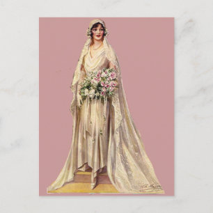 Vintage Bride Postcard