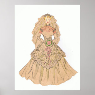 Vintage Bride Poster