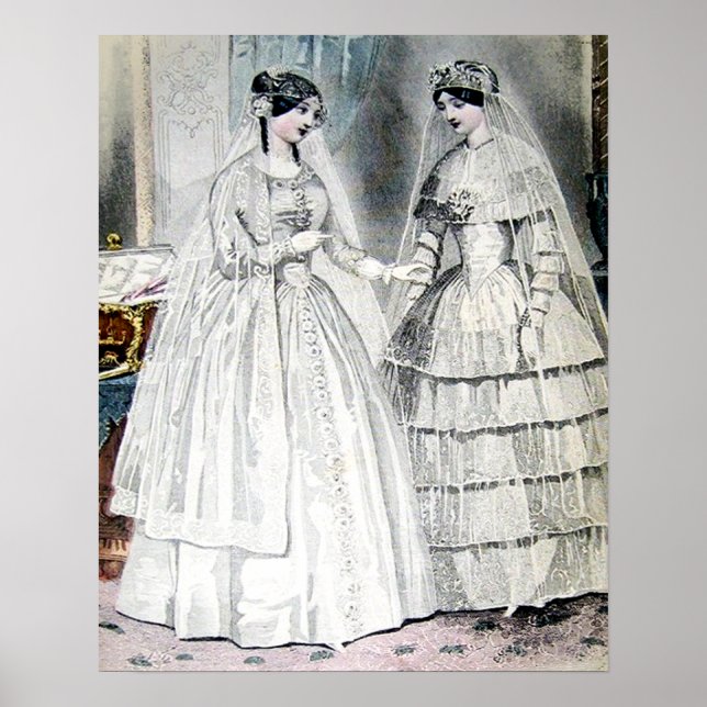 Vintage Bride Wedding Dress Poster (Front)