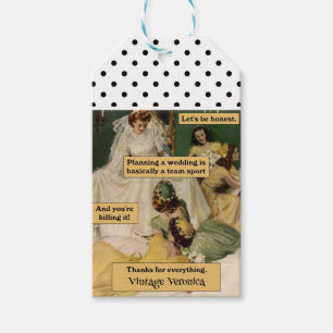 Vintage Bridesmaid Personalized Thank You Gift Tags