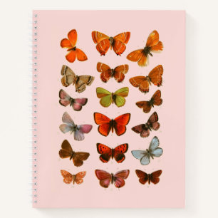 Vintage British Butterflies & Moths College Ruled Notebook