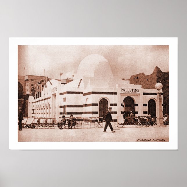 Vintage British Empire Expo Palestine Pavilion Poster (Front)