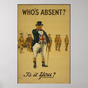 Vintage British Enlistment poster