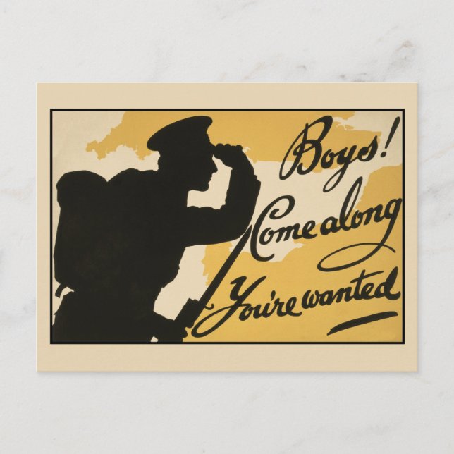 Vintage British First World War Postcard (Front)