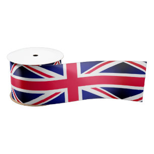 Vintage British Flag & United Kingdom /sports UK Satin Ribbon