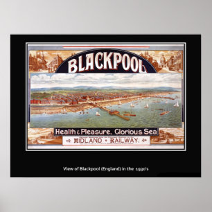 Vintage British Poster Blackpool print