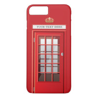 Vintage British Red Telephone Box Custom Monogram