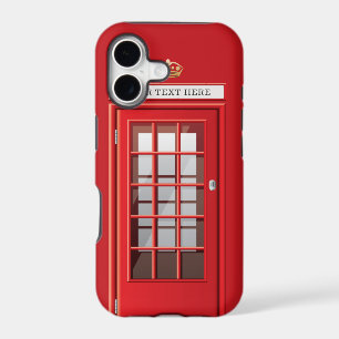Vintage British Red Telephone Box Custom Name