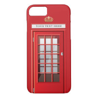 Vintage British Red Telephone Box Custom Name