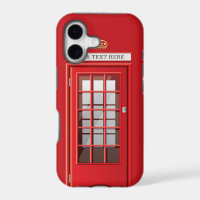 Vintage British Red Telephone Box Monogram