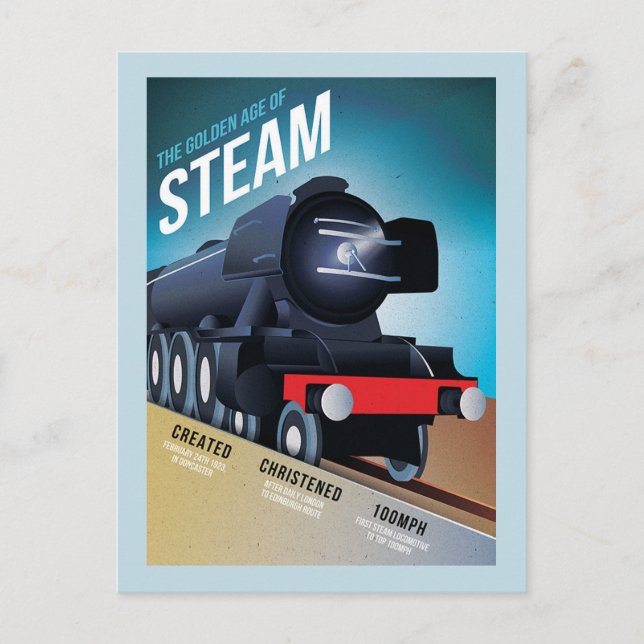 Vintage British Steam Locomotive Postcard (Front)