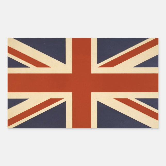 Vintage British Union Flag Sticker (Front)