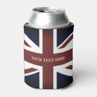 Vintage British Union Jack flag can coolers