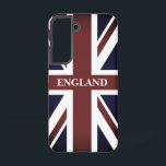 Vintage British Union Jack flag English pride Samsung Galaxy Case<br><div class="desc">Vintage British Union Jack flag English pride Samsung Galaxy S22 Case. Cool UK flag design personalized with your text. Faded flag of United Kingdom,  Great Britain,  England.</div>