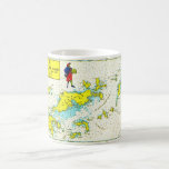 Vintage British Virgin Islands Mug<br><div class="desc">Great vintage postcard map of the British Virgin Islands Islands - colourful, bright!</div>