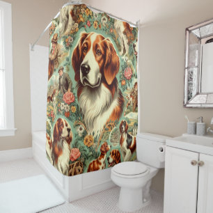 Vintage Brittany Dog Painting