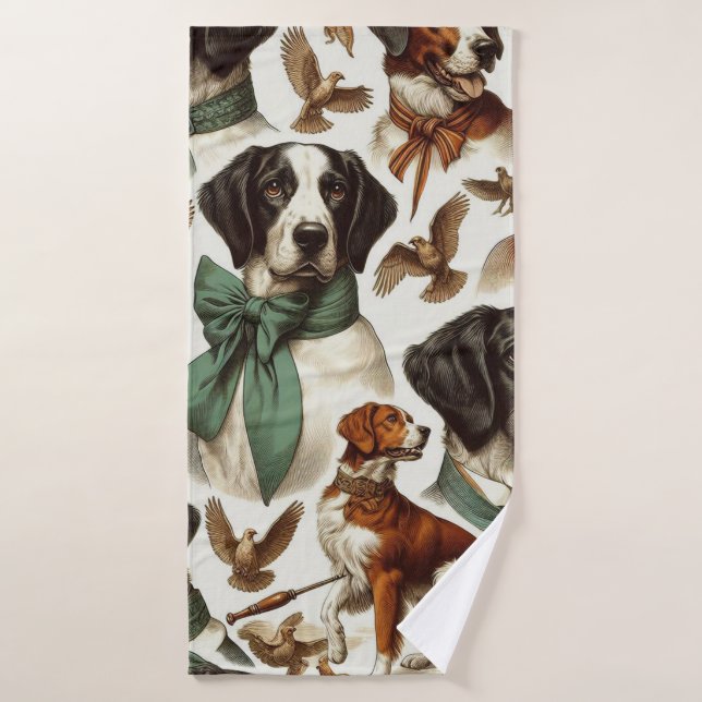 Vintage Brittany Seamless Bath Towel (Bath Towel)