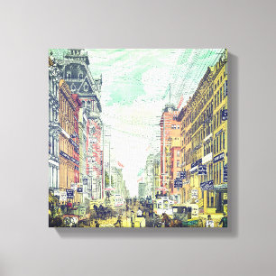 Vintage Broadway, NYC (1880s) Canvas Print