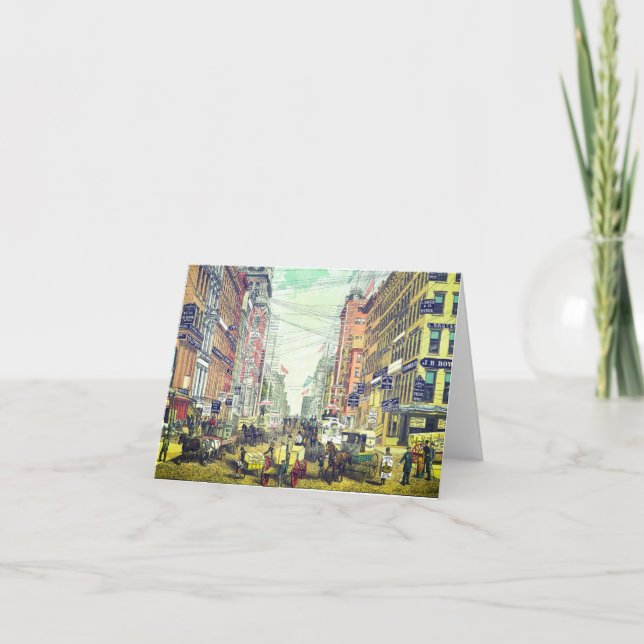 Vintage Broadway, NYC (1880s) Card (Front)