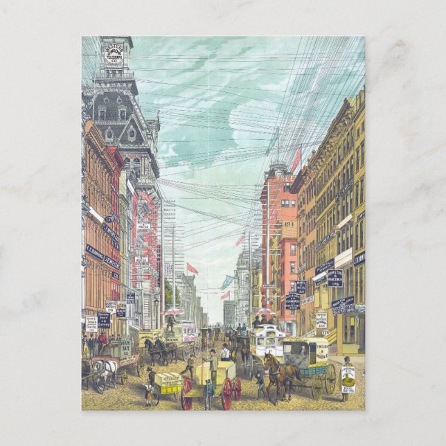 Vintage Broadway, NYC (1880s) Postcard (Front)