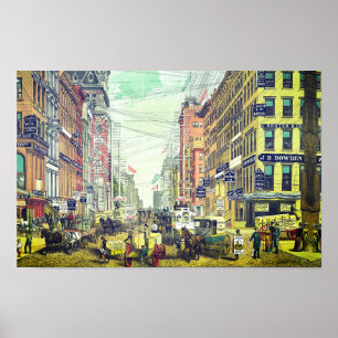Vintage Broadway, NYC (1880s) Poster