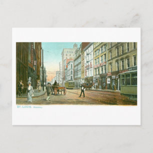 Vintage Broadway, St. Louis, Missouri Postcard