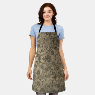 Vintage Brocade All-Over Print Apron