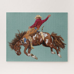 Vintage bronco rider jigsaw puzzle