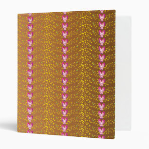 Vintage Bronze and Pink Floral Violets pattern Binder