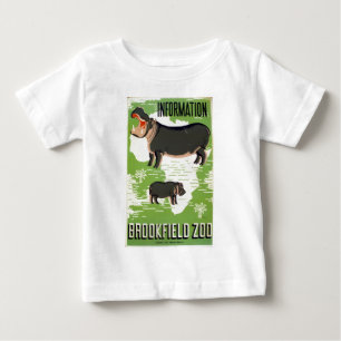 Vintage Brookfield Zoo Hippopotamus WPA Baby T-Shirt