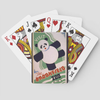 "Vintage Brookfield Zoo WPA art"  Playing Cards