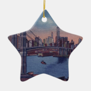 Vintage Brooklyn Bridge Ceramic Ornament