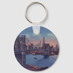 Vintage Brooklyn Bridge Keychain