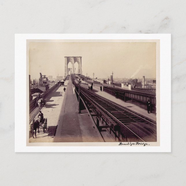 Vintage Brooklyn Bridge Postcard (Front)