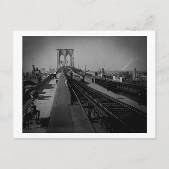 Vintage Brooklyn Bridge Pre-1900 Postcard (Front)