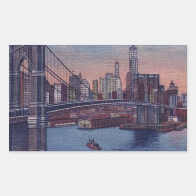 Vintage Brooklyn Bridge Sticker (Front)