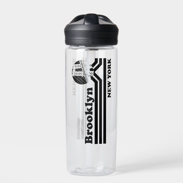 Vintage Brooklyn New York Water Bottle (Front)