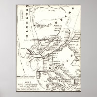 Vintage Brooklyn NY Transit System Map (1912)