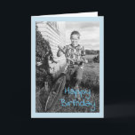 Vintage Brother Birthday Card<br><div class="desc">Vintage photo boy and bike</div>