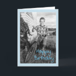 Vintage Brother Birthday Card<br><div class="desc">Vintage photo boy and bike</div>