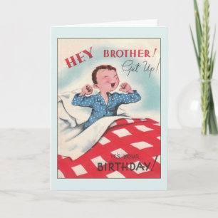 Vintage Brother Birthday Greeting Card