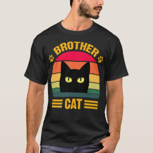 Vintage Brother Cat Funny Brother Cat Lovers Style T-Shirt