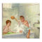 Vintage Brothers, Children, Boys Splashing in Tub,