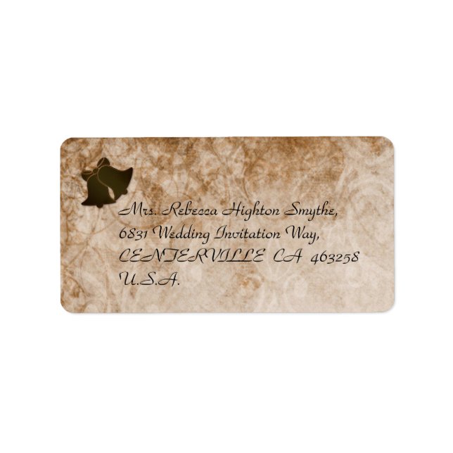 Vintage Brown and Cream Address Labels (Front)