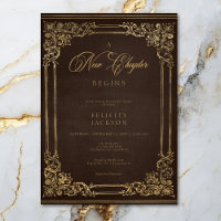 Vintage Brown Book New Chapter Begins Shower