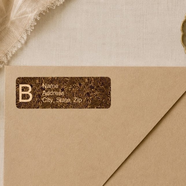 Vintage Brown Botanical Monogram (Creator Uploaded)