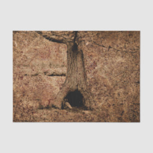 Vintage Brown Country Rustic Grunge Tree Texture Tissue Paper